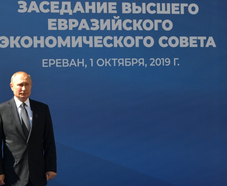 Vladimir Putin before the Supreme Eurasian Economic Council meeting in October 2019. Source: kremlin.ru