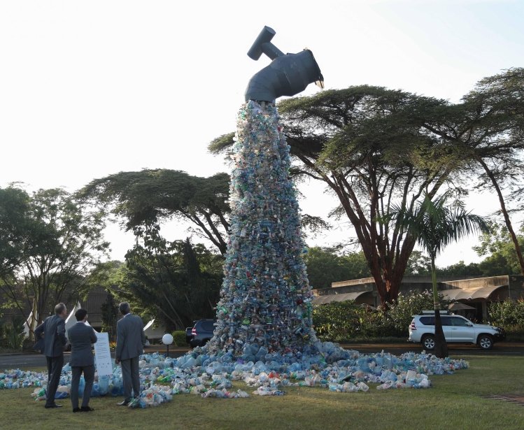 An art installation at the UN Environment Programme headquarters in Nairobi
