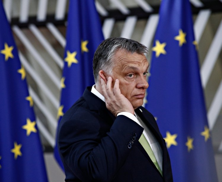 Viktor Orban, Hungary's prime minister arrives for a meeting with European Union leaders in Brussels