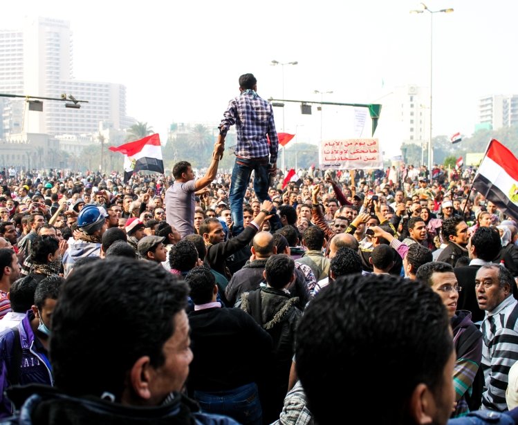 Thousands of protesters flocked to Cairo’s Tahrir Square, Egypt, Nov 22, 2011
