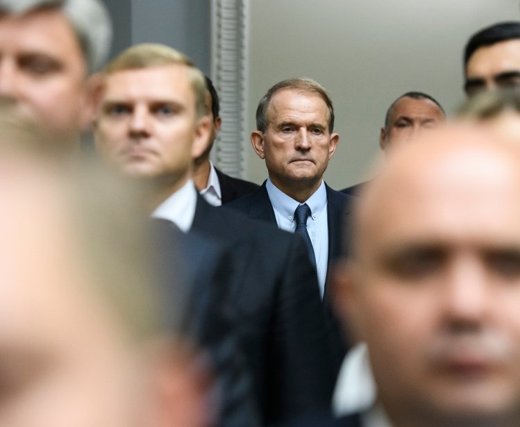 The leader of the Opposition Platform-For Life, Viktor Medvedchuk during a session of the Ukrainian Parliament in Kyiv, Ukraine, 29 August 2019.