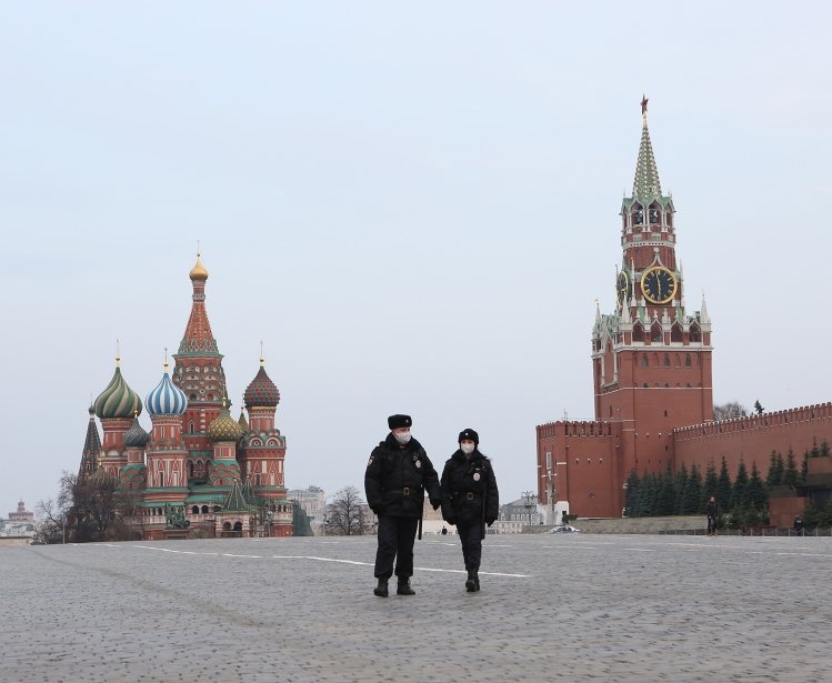 Police officers on Red Square