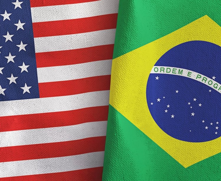 US Brazil Flags