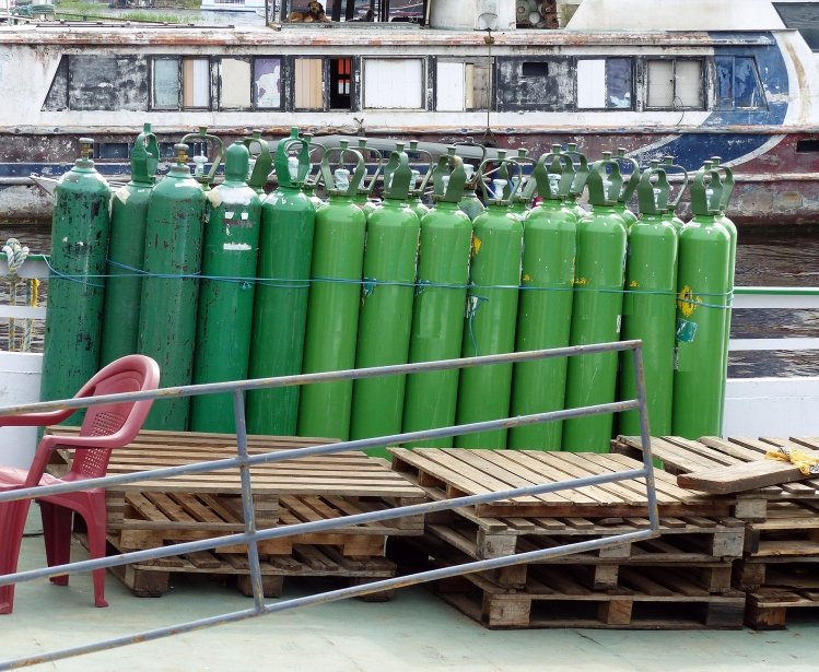 Oxygen Cylinders in Manaus - Amazon, Brazil