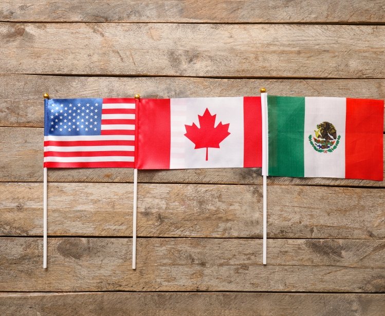flags of us mexico and canada