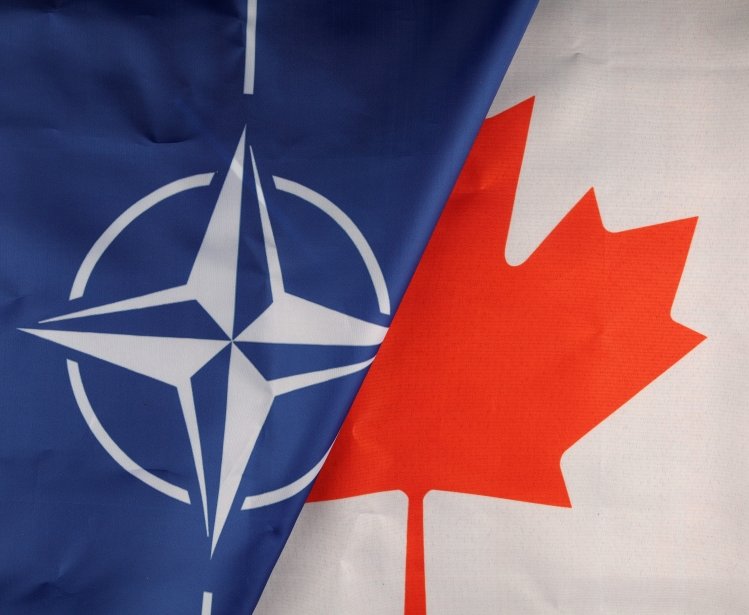 Canada and NATO Flags