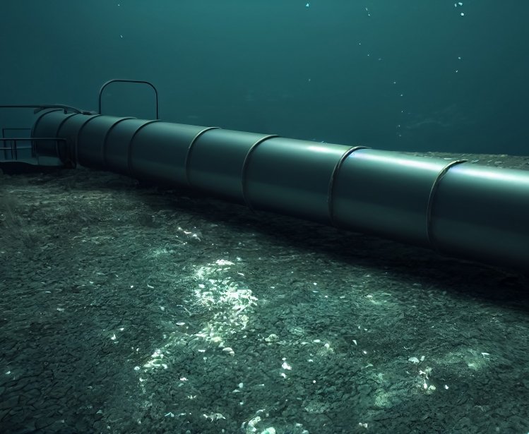 Photo of pipeline on seabed