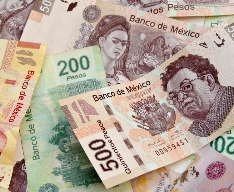 Mexican peso bank notes 