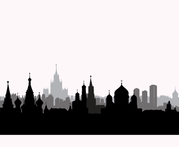 Silhouette of city skyline