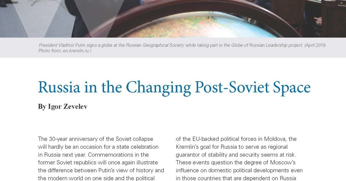 Kennan Cable No 61 Russia In The Changing Post Soviet Space Wilson Center Kennan Cable No 61 Russia In The Changing Post Soviet Space Wilson Center
