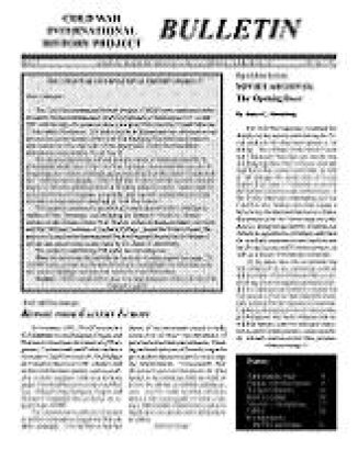 Bulletin No. 1 -- Spring 1992