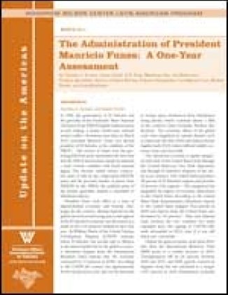The Administration of President Mauricio Funes: A One Year Assessment