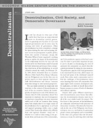 Decentralization, Civil Society, and Democratic Governance