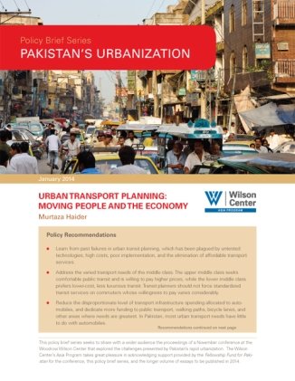 Pakistan's Urbanization-Urban Transport Planning: Moving People and the Economy