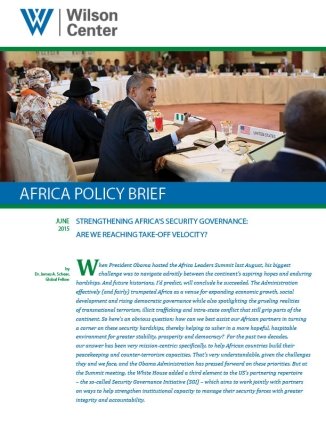 Strengthening Africa's Security Governance: Are We Reaching Take-Off Velocity?