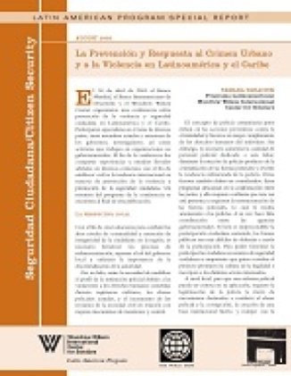 La Prevención y Respuesta al Crimen Urbano y a la Violencia en Latinoamérica y el Caribe