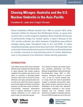 Issue Brief #1 - Chasing Mirages: Australia and the U.S. Nuclear Umbrella in the Asia-Pacific