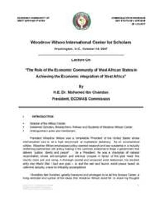 The Role of ECOWAS in Achieving the Economic Integration of West Africa