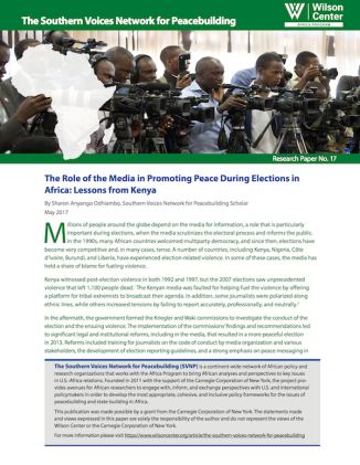 The Media and Election-Related Violence in Africa: Lessons from Kenya