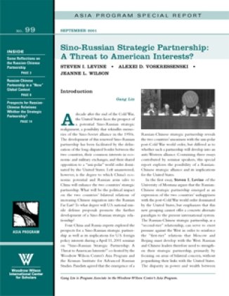 Sino-Russian Strategic Partnership: A Threat to American Interests?