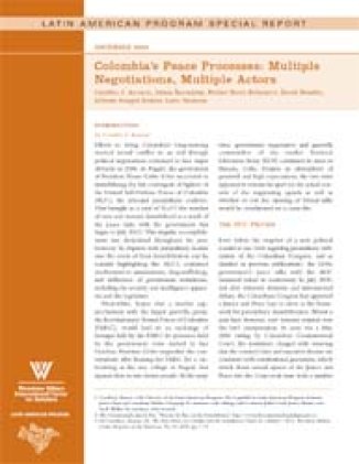 Latin America Special Report: Colombia's Peace Processes