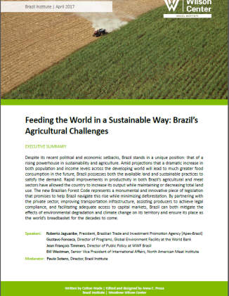 Event Summary: Feeding the World in a Sustainable Way: Brazil’s Agricultural Challenges