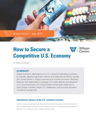 How to Secure a Competitive U.S. Economy