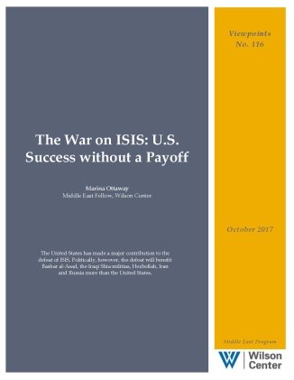The War on ISIS: U.S. Success without a Payoff