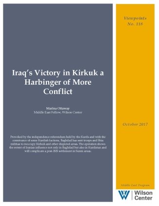 Iraq's Victory in Kirkuk a Harbinger of More Conflict