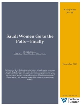Saudi Women Go To The Polls Finally Wilson Center