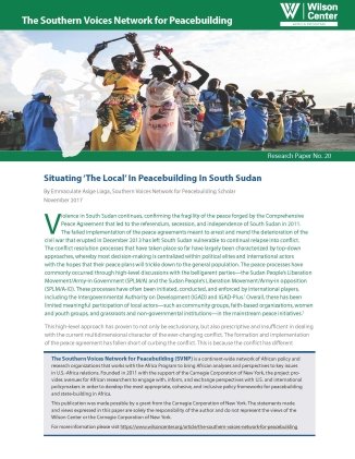 Narrowing the Gap between Local and International Peacebuilding Efforts in South Sudan
