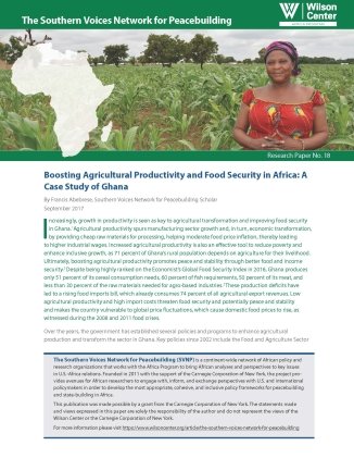 Budgeting for Productivity and Food Security: How Smart Public Spending Can Boost Agricultural Productivity in Ghana