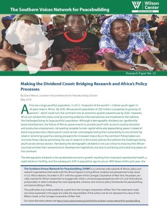 Making the Dividend Count: Bridging Research and Africa’s Policy Processes