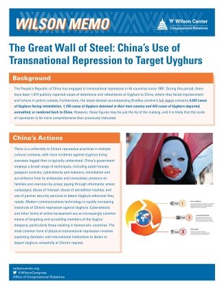 Image - Wilson Memo The Great Wall of Steel: China’s Use of Transnational Repression to Target Uyghurs