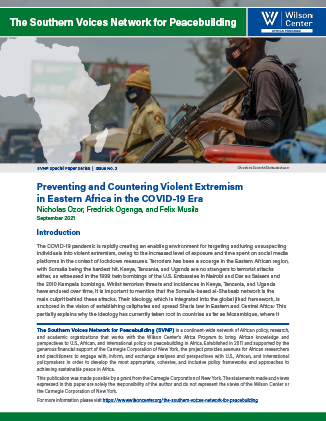 Eastern African Violence COVID SVNP Publication Cover