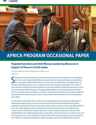 Targeted Sanctions and Anti-Money Laundering Measures in Support of Peace in South Sudan