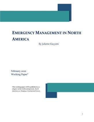 Cover page for Emergency Management in North America