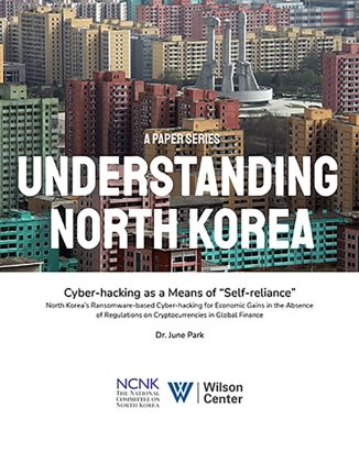 An image of the cover of the report, with a picture of a North Korean city and the title of the report.