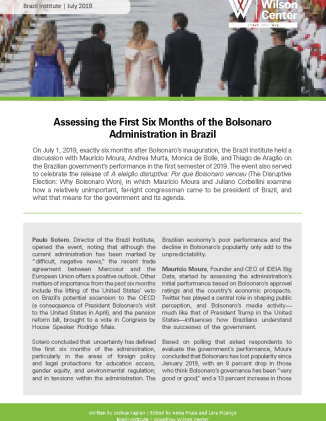 Cover of Assessing the First Six Months of the Bolsonaro Administration