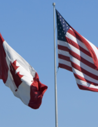 US and Canada Flags