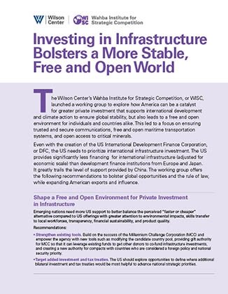 Investing in Infrastructure One Pager Cover