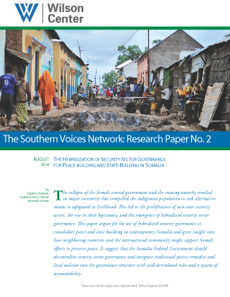 The Hybridization of Security Sector Governance for Peace-Building and State-Building In Somalia Cover