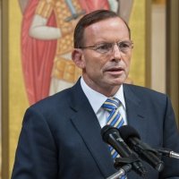 MELBOURNE, AUSTRALIA - DECEMBER 11, 2014: Australian Prime Minister Tony Abbott during a meeting with the President of Ukraine Petro Poroshenko in Melbourne 
