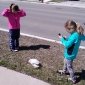 Children doing Earth Challenge
