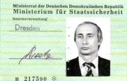 A photo ID card issued to a young Vladimir V. Putin by the Stasi. Source: BStU, MfS, BV Dresden, HA KuSch, Nr. 7216, pp. 4a-4b.