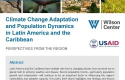 Climate Change Adaptation and Population Dynamics in Latin America and the Caribbean - Perspectives from the Region