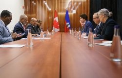 Canadian and Haitian Delegations at CARICOM Meeting