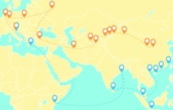 A map of the Belt and Road Initiative