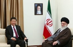   Ali Khameni, supreme leader of Iran and Xi Jinping meeting 