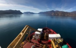 Aboard the CCGS Amundsen somewhere off the coast of northern Baffin Island, courtesy of Sam Athey. 